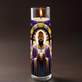Lebron James prayer candle, designed by Pray To The Stars